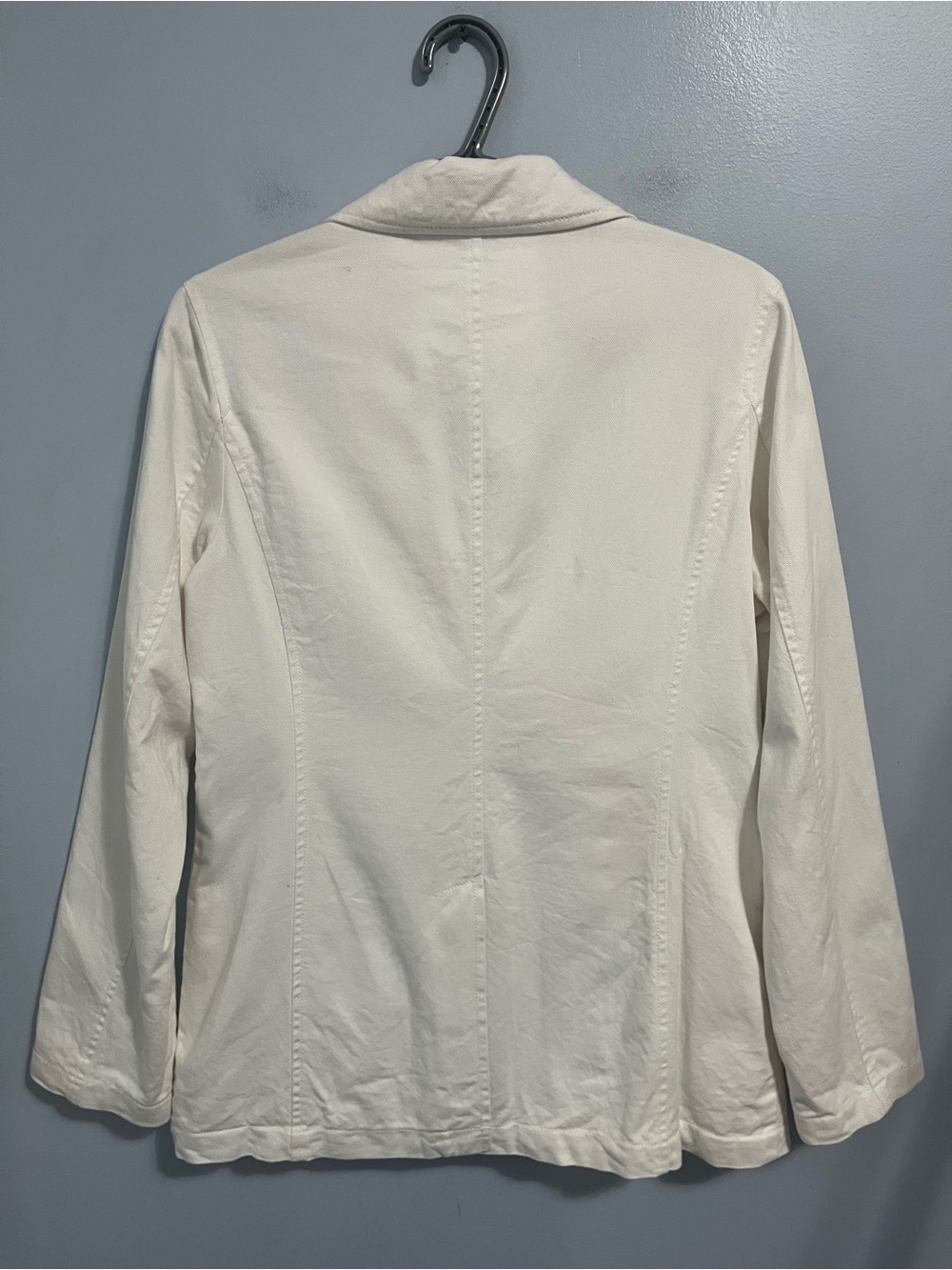Levi's White 100% Cotton Two-Button Lightweight Blazer Pockets Size XS